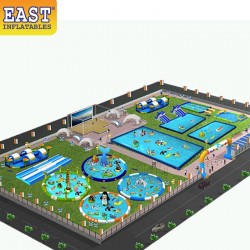 Parque De Atracciones Móvil Inflable Del Agua Parque De Atracciones Móvil Inflable Del Agua