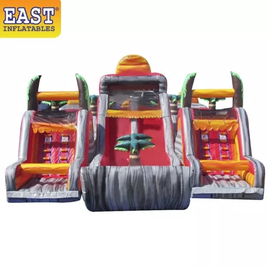 Carrera De Obstáculos Inflable De 3 Piezas Carrera De Obstáculos Inflable De 3 Piezas