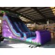 Tobogán Seco Inflable De Doble Carril De Mármol Púrpura Tobogán Seco Inflable De Doble Carril De Mármol Púrpura