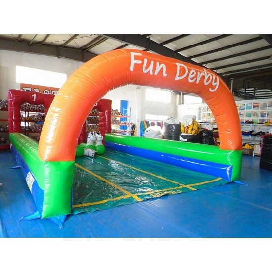 Derby Inflable 3 Carril